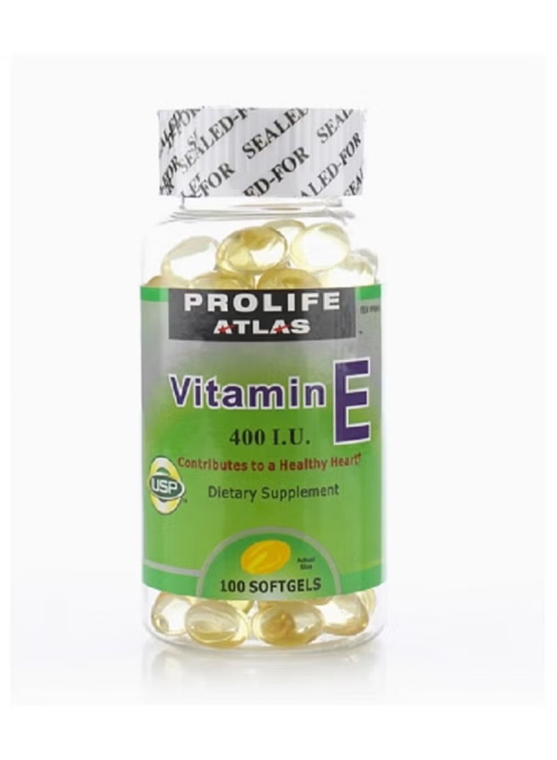 Atlas Vitamin E 400 I.U 100 Soft Gel